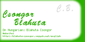 csongor blahuta business card